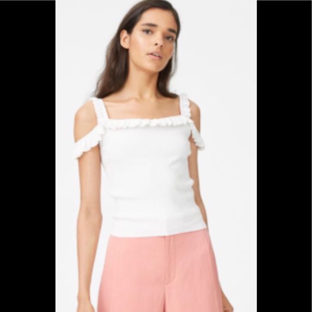 NWT Club Monaco Jesenia  Ruffle Tank (Size L)